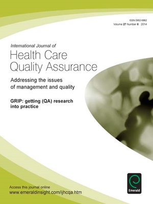 cover image of International Journal of Health Care Quality Assurance, Volume 27, Issue 8